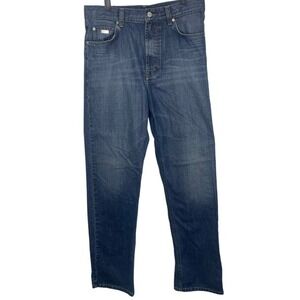 Boss Hugo Boss Mens Jeans Size 34 Denim Blue Medium Wash Straight Leg 34x34